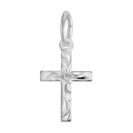 Small Engraved Cross Charm