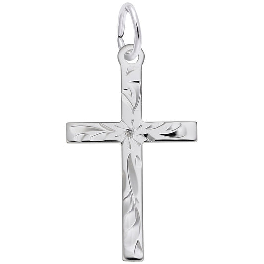 Medium Engraved Cross Charm