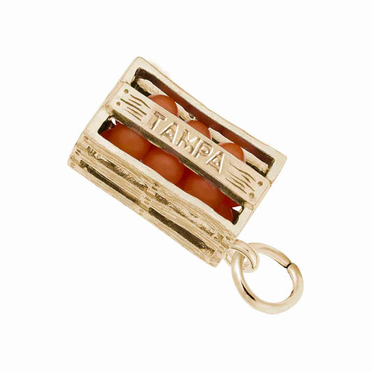Tampa Orange Crate Charm - Unique Florida Travel Souvenir 4961