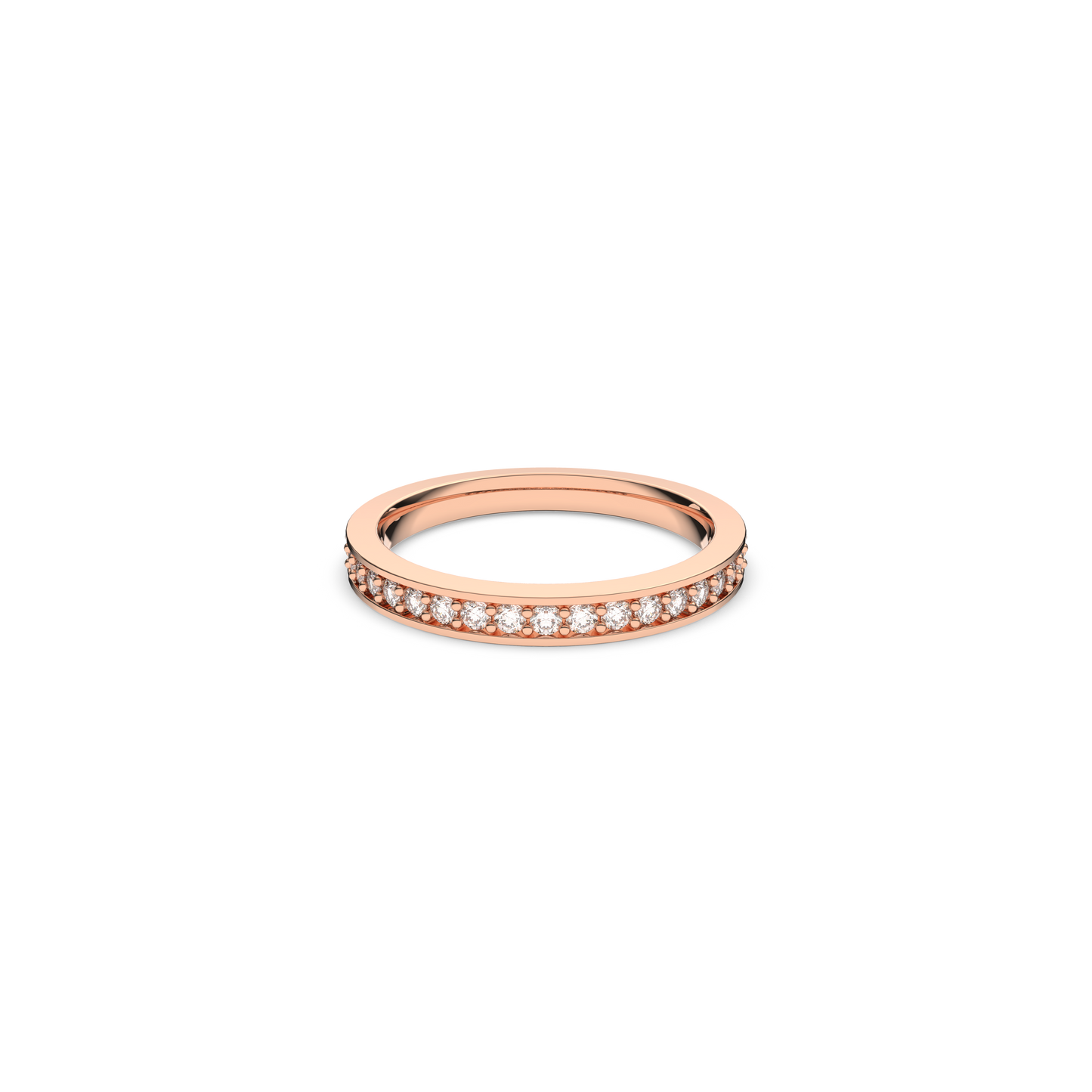 Swarovski Matrix ring, White, Rose gold-tone plated