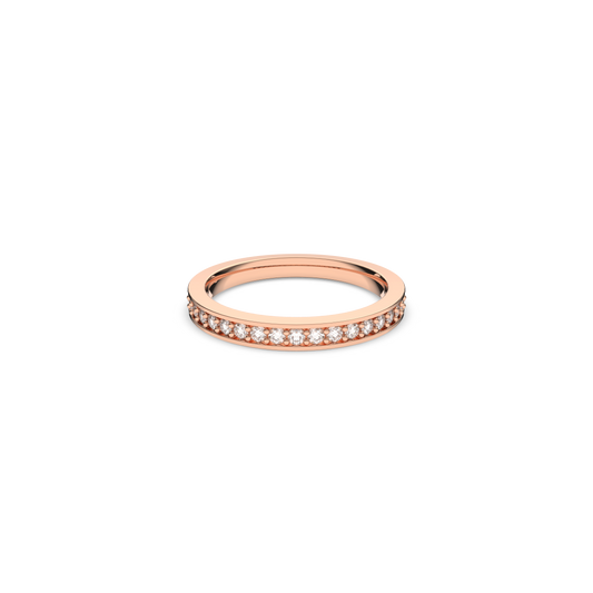 Swarovski Matrix ring, White, Rose gold-tone plated