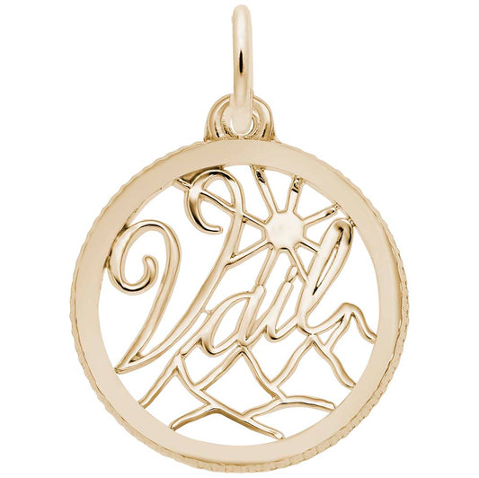 Vail Disc Charm - Travel Souvenir Jewelry for Colorado Lovers 5145