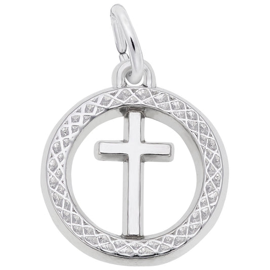 Small Cross in Ring Charm for Religious Occasions - Rembrandt 5163