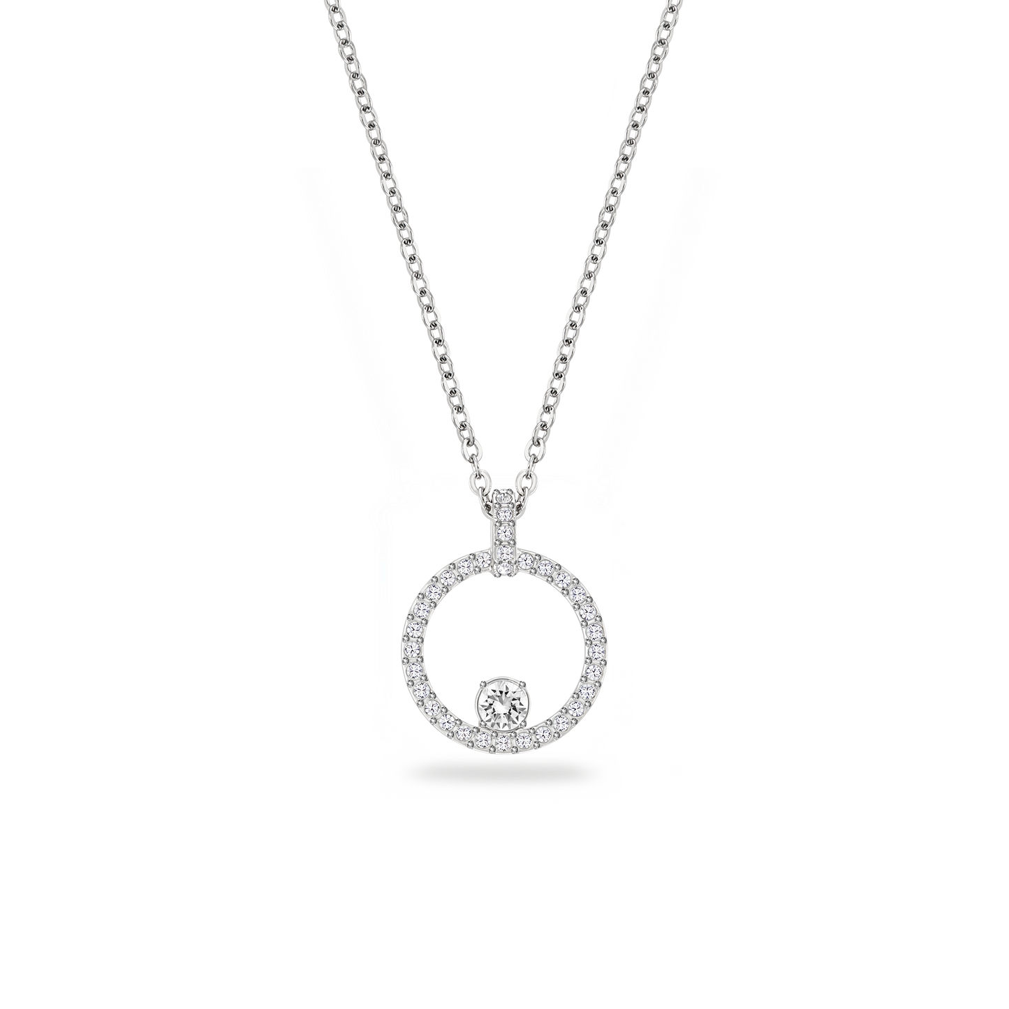 Swarovski Constella pendant, White, Rhodium plated