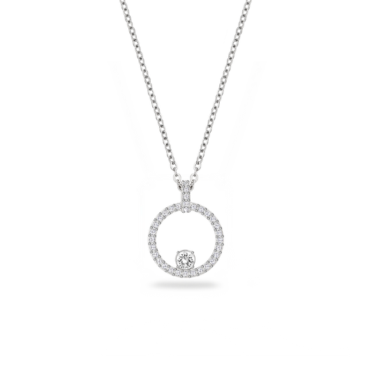 Swarovski Constella pendant, White, Rhodium plated