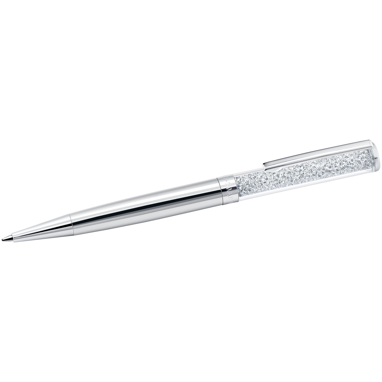 Swarovski Crystalline ballpoint pen, Silver tone, Chrome plated