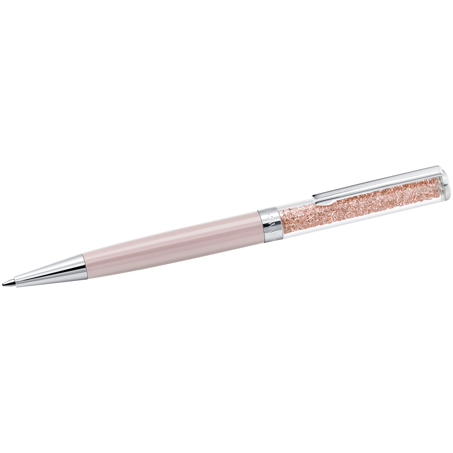 Swarovski Crystalline ballpoint pen, Pink, Pink lacquered, Chrome plated