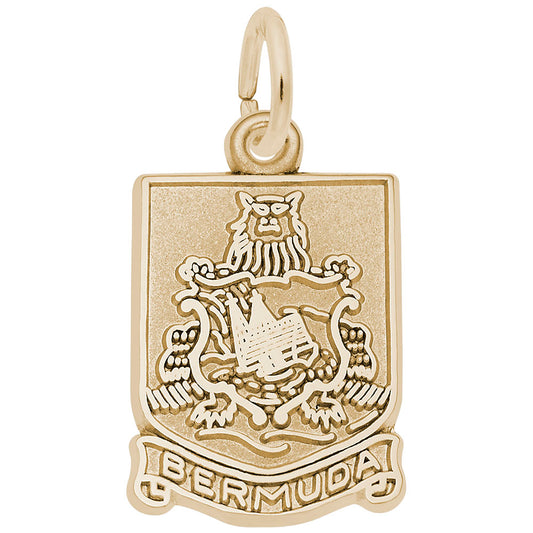 Bermuda Crest Charm - Elegant Travel Jewelry for Island Lovers 5271