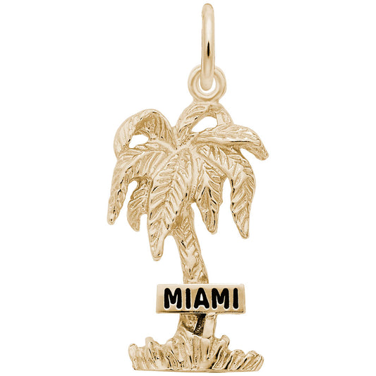 Miami Palm Tree Charm - Nautical Jewelry for Beach Lovers 5300