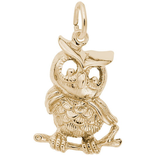Elegant Horned Owl Charm for Animal Lovers - Unique Jewelry Gift 5335