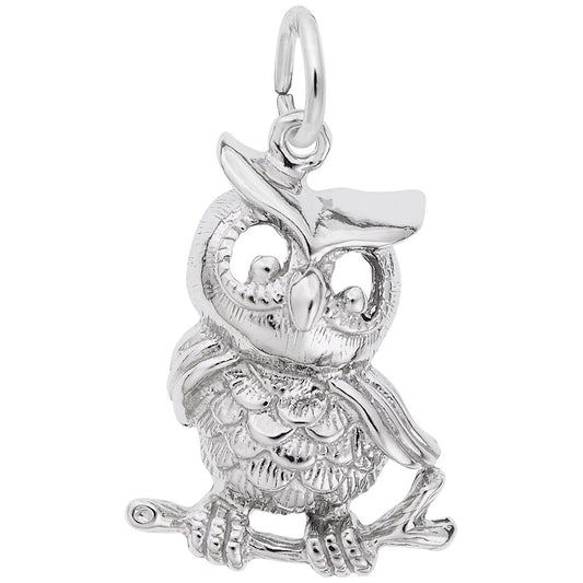 Elegant Horned Owl Charm for Animal Lovers - Unique Jewelry Gift 5335