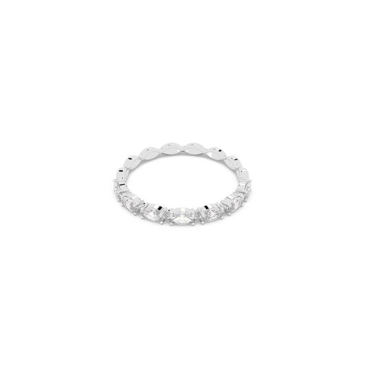 Swarovski Matrix Vittore ring, Marquise cut, White, Rhodium plated