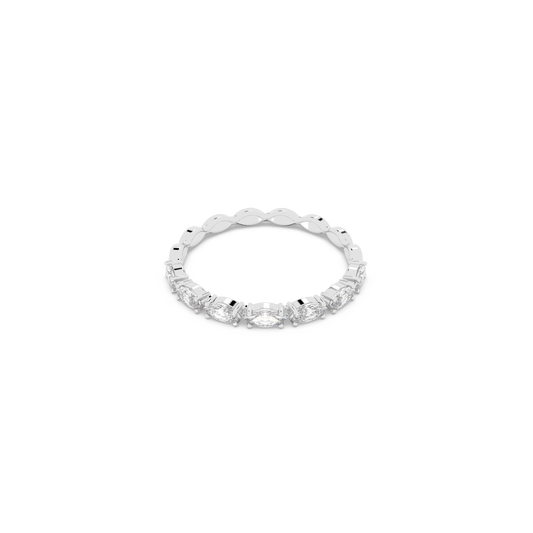 Matrix Vittore ring, Marquise cut, White, Rhodium plated