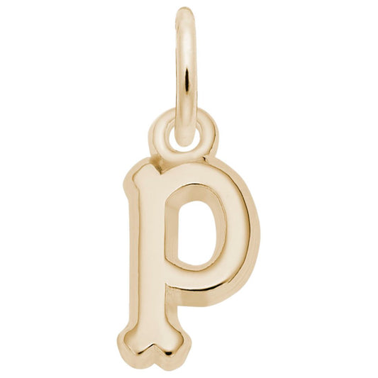 Small Serif Initial 'P' Charm - Elegant Personalized Jewelry 5420-016