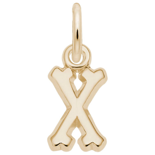 Small Serif Initial X Charm - Elegant Personalized Jewelry 5420-024