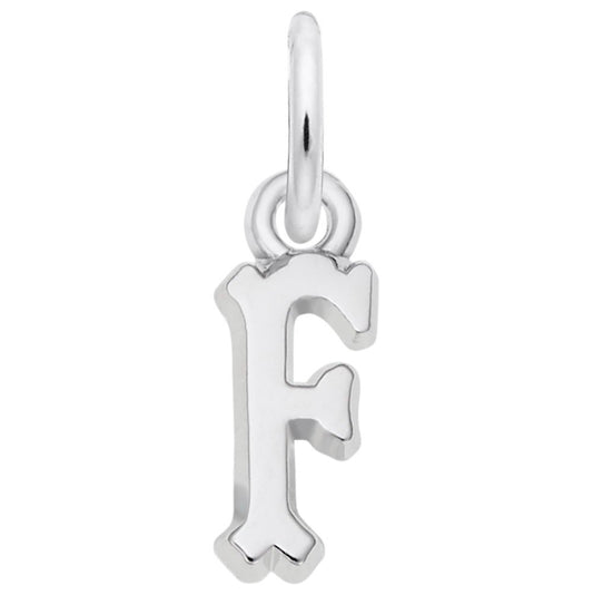 Small Serif Initial F Charm - Elegant Personalized Jewelry 5420-006