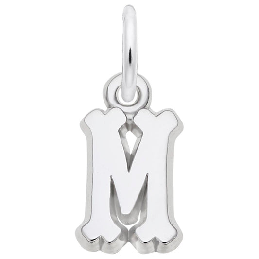 Small Serif Initial 'M' Charm - Elegant Personalized Jewelry 5420-013