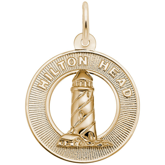Hilton Head SC Lighthouse Charm - Nautical Jewelry for Collectors 5513