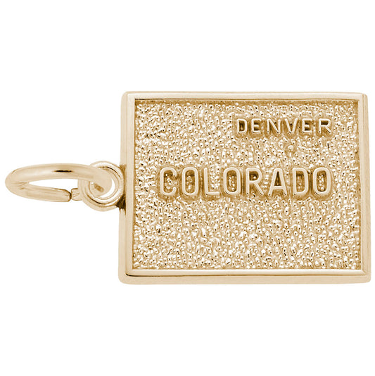 Denver Colorado Map Charm - Travel Souvenir Jewelry Gift 5517