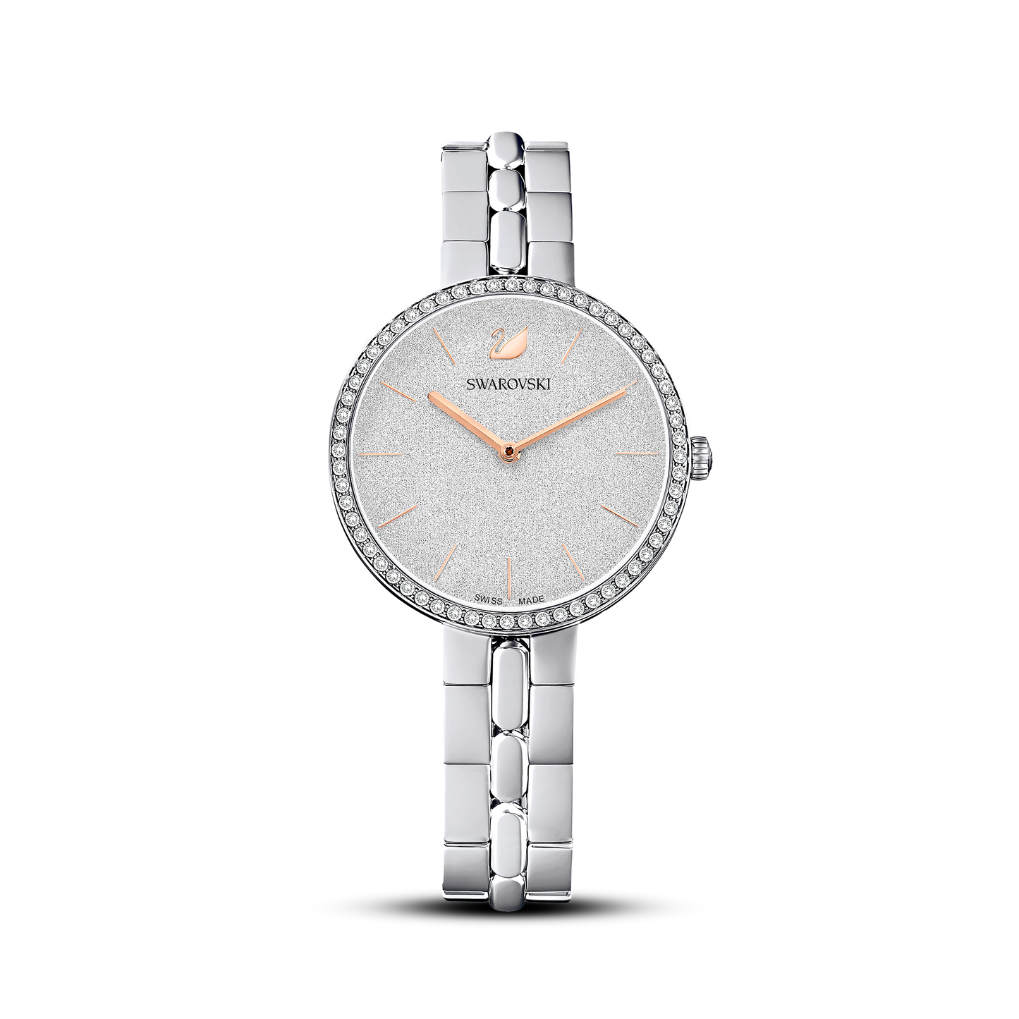 Swarovski Cosmopolitan watch, Swiss Made, Metal bracelet, Silver tone, Stainless steel