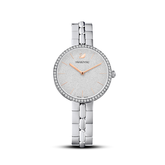 Swarovski Cosmopolitan watch, Swiss Made, Metal bracelet, Silver tone, Stainless steel