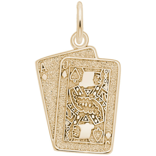 Blackjack Charm for Good Luck in Gaming - Rembrandt Charms 5569