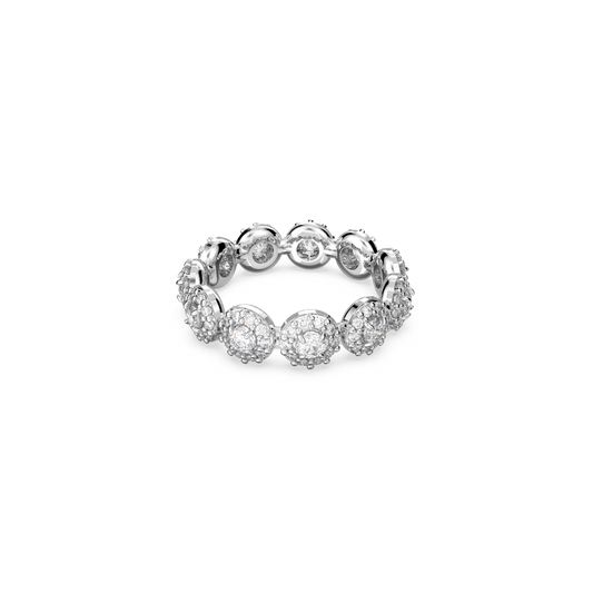Swarovski Una Angelic ring, Round cut, White, Rhodium plated