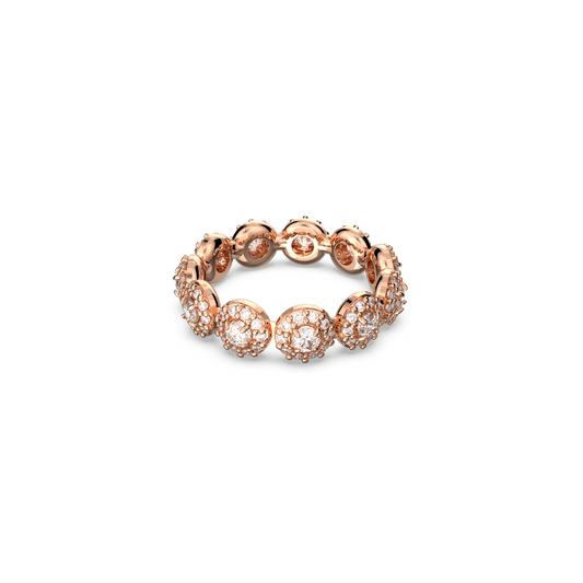 Swarovski Una Angelic ring, Round cut, White, Rose gold-tone plated