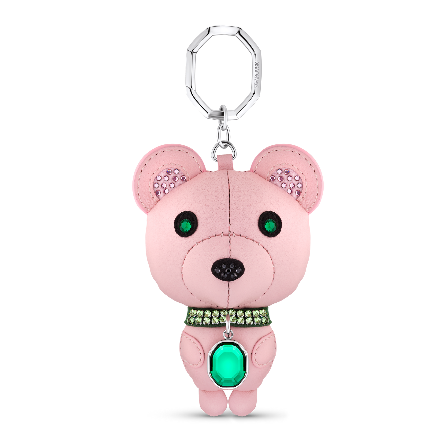 Swarovski Icons key ring, Bear, Multicolored, Stainless steel