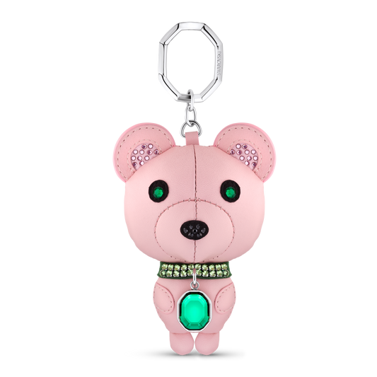 Swarovski Icons key ring, Bear, Multicolored, Stainless steel