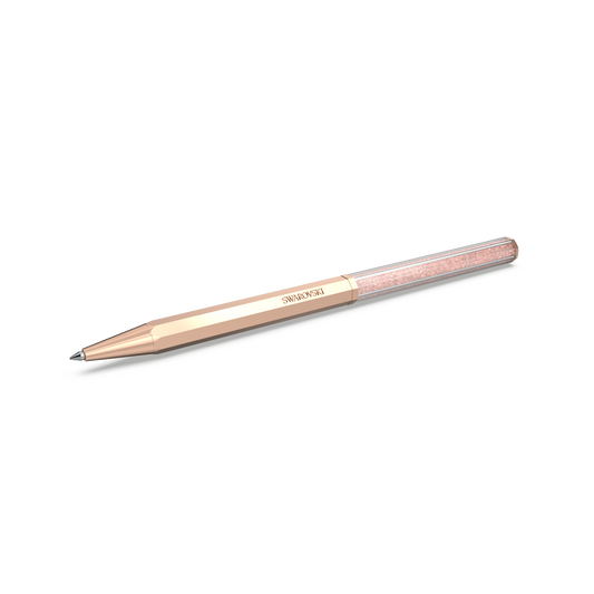 Swarovski Crystalline ballpoint pen, Octagon shape, Rose gold tone, Rose gold-tone plated