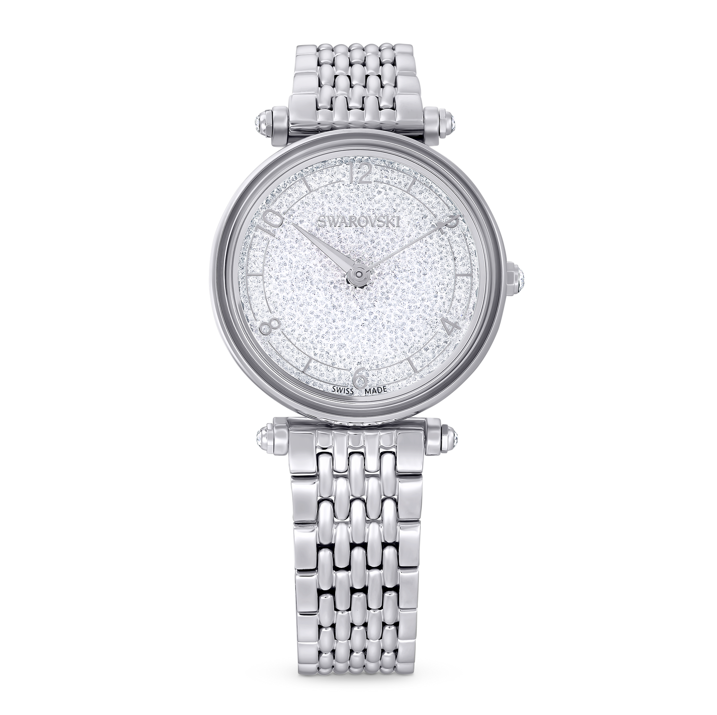 Swarovski Crystalline Wonder watch, Swiss Made, Metal bracelet, Silver tone, Stainless steel