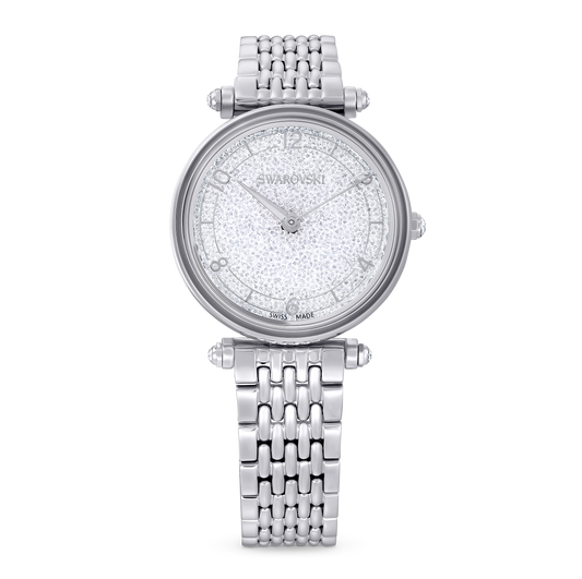 Swarovski Crystalline Wonder watch, Swiss Made, Metal bracelet, Silver tone, Stainless steel