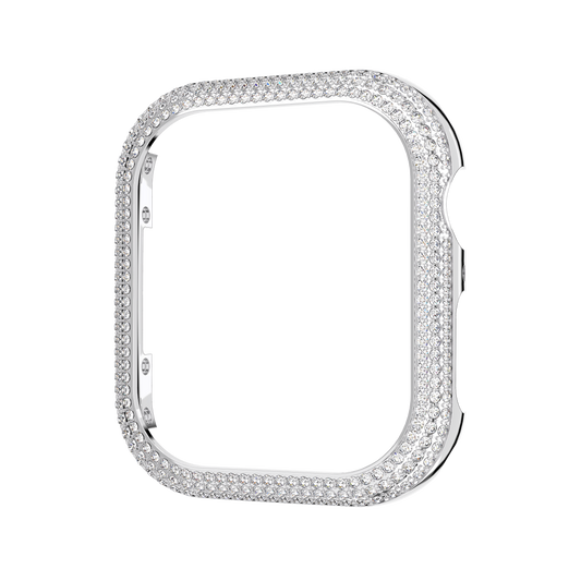 Sparkling case, For Apple Watch® Series 7, 41 mm, Silver tone