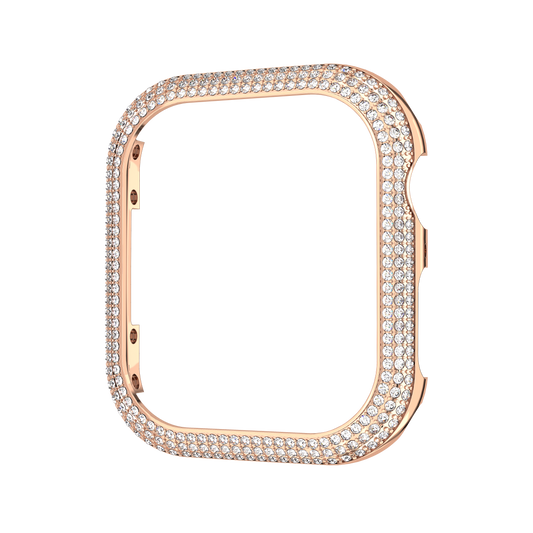 Sparkling case, For Apple Watch® Series 7, 41 mm, Rose gold tone