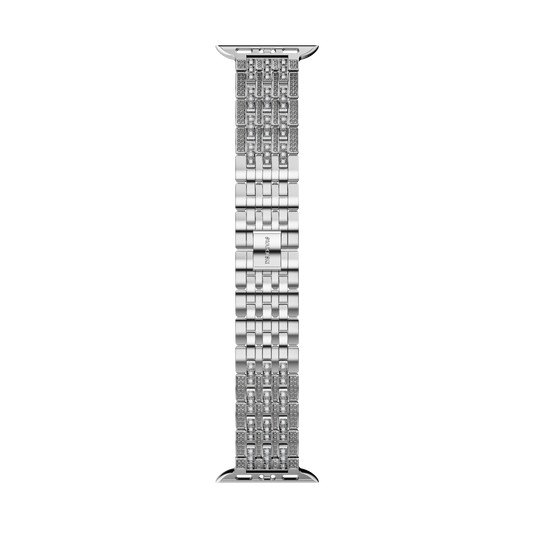 Swarovski Sparkling princess strap, For Apple Watch® 40mm & 41mm, Silver tone, Stainless steel