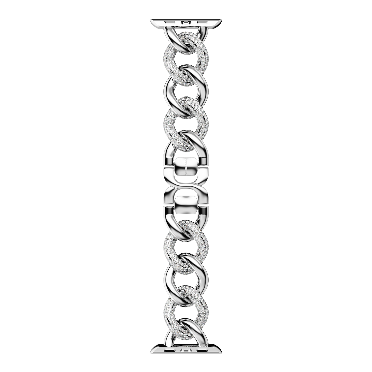 Swarovski Sparkling chain strap, For Apple Watch® 40mm & 41mm, Silver tone, Stainless steel