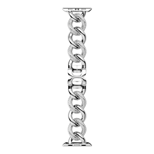 Chain strap, For Apple Watch® 40mm & 41mm, Silver tone, Stainless steel