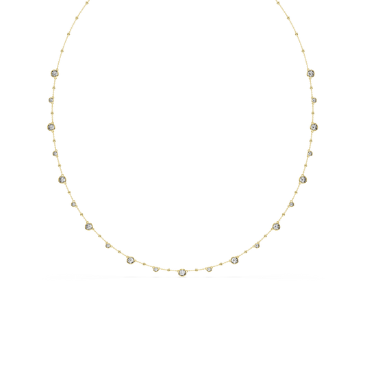 Imber strandage, Round cut, White, 18K gold finish