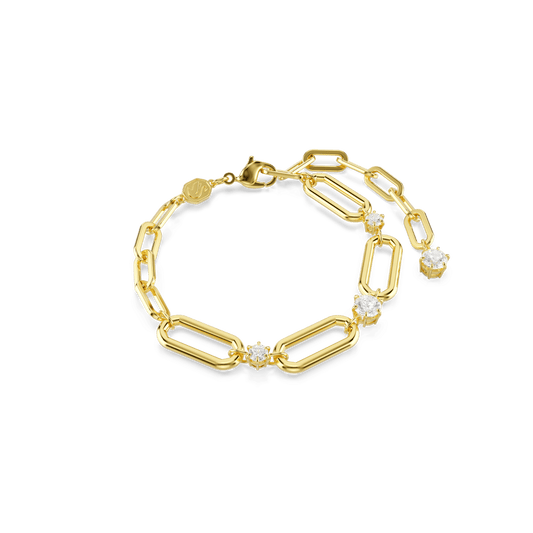 Constella bracelet, White, 18K gold finish