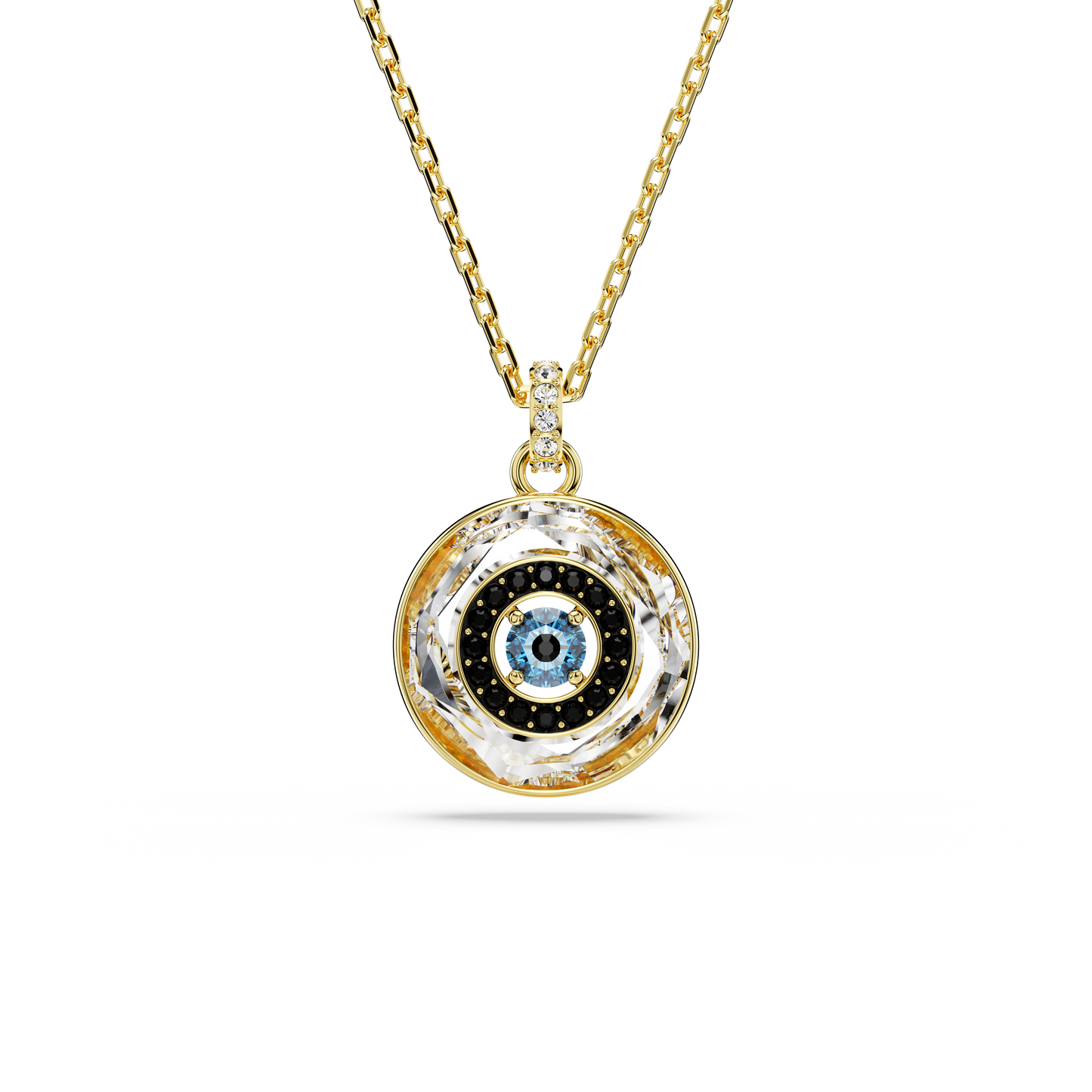 Swarovski Symbolica pendant, Evil eye, Small, Multicolored, Gold-tone plated
