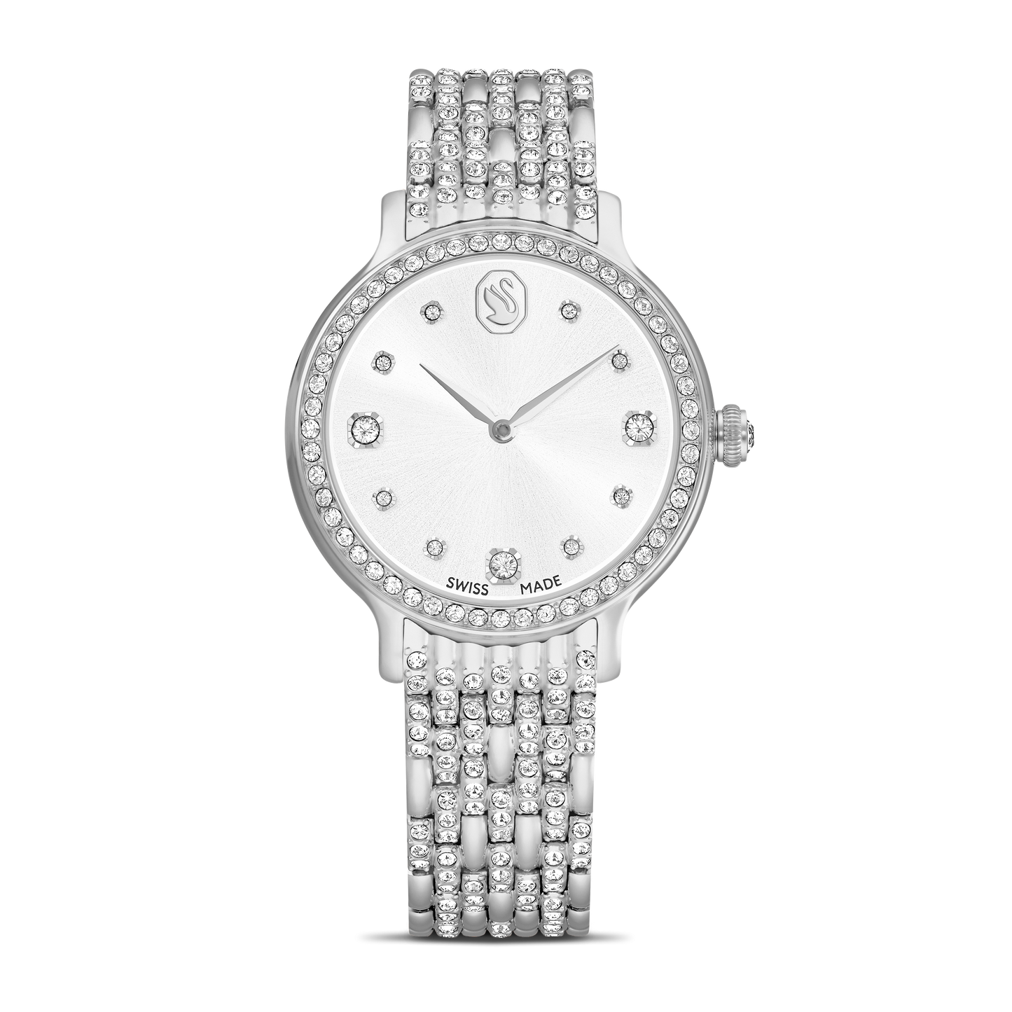 Swarovski Imber watch, Swiss Made, Metal bracelet, Silver tone, Stainless Steel