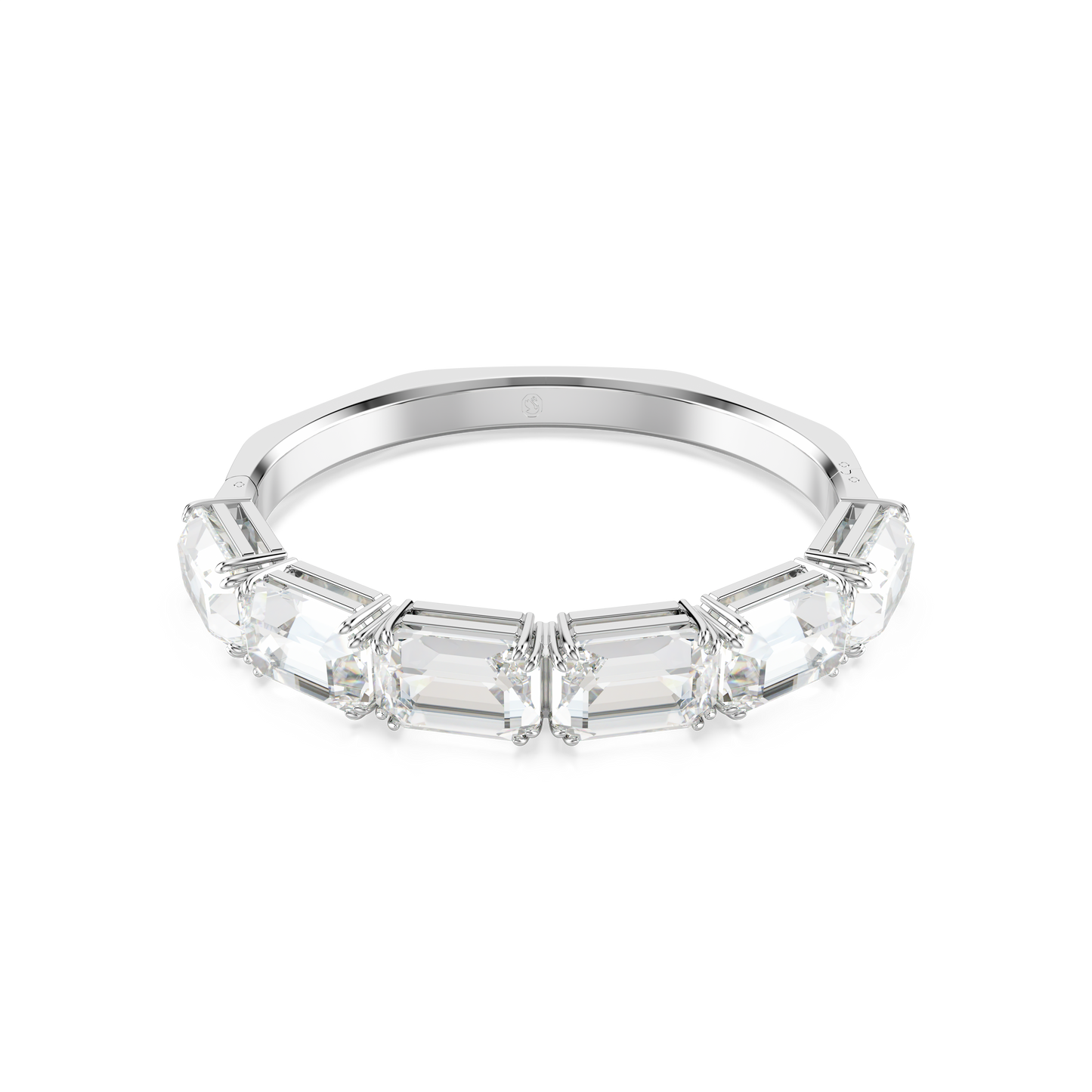 Swarovski Millenia bangle, Octagon cut, White, Rhodium plated