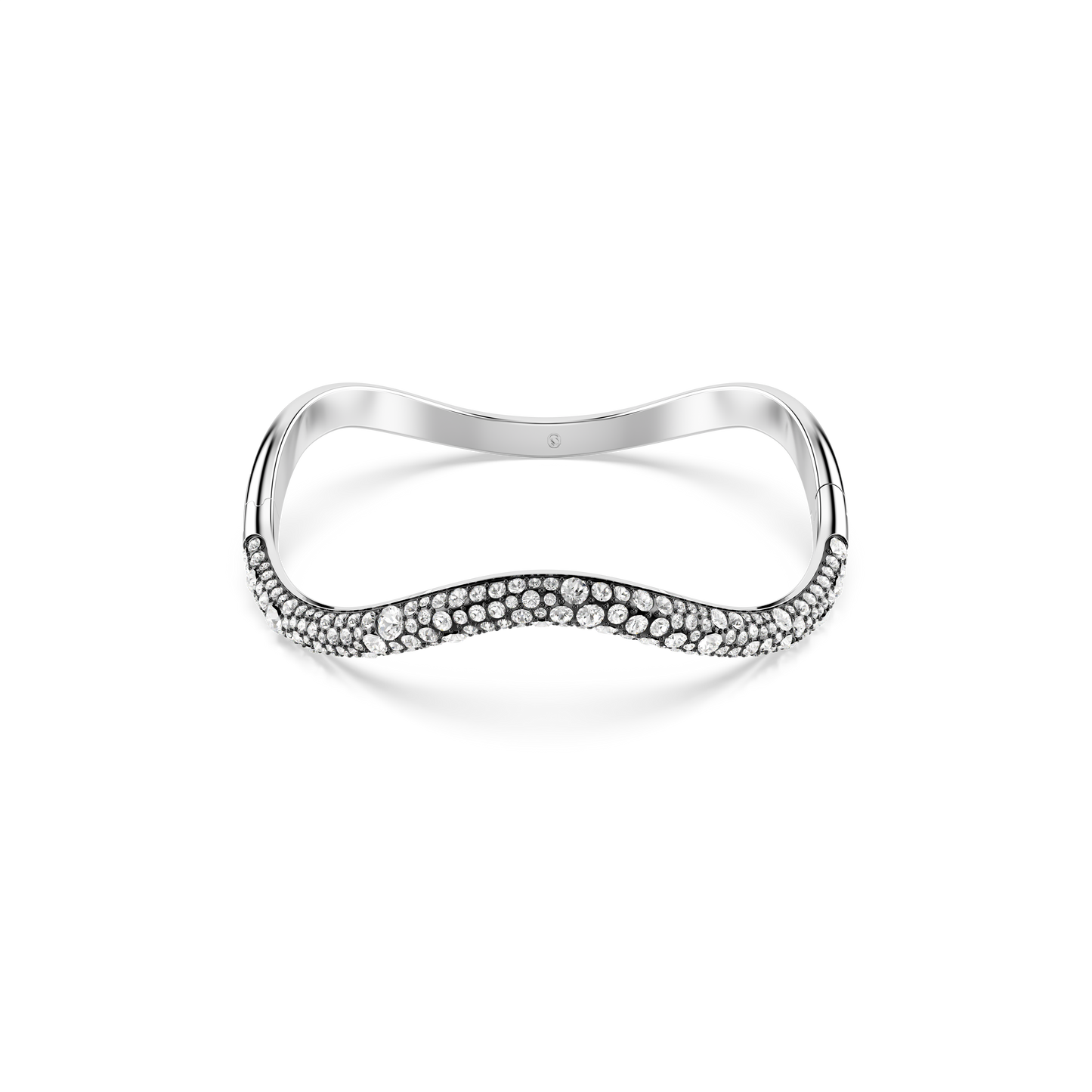 Swarovski Sublima bangle, Round cut, White, Rhodium plated
