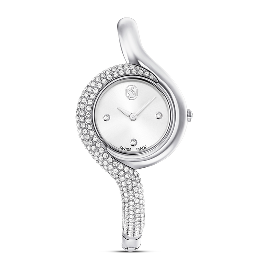 Swarovski Dextera Asymmetric watch, Swiss Made, Metal bracelet, Silver tone, Stainless Steel