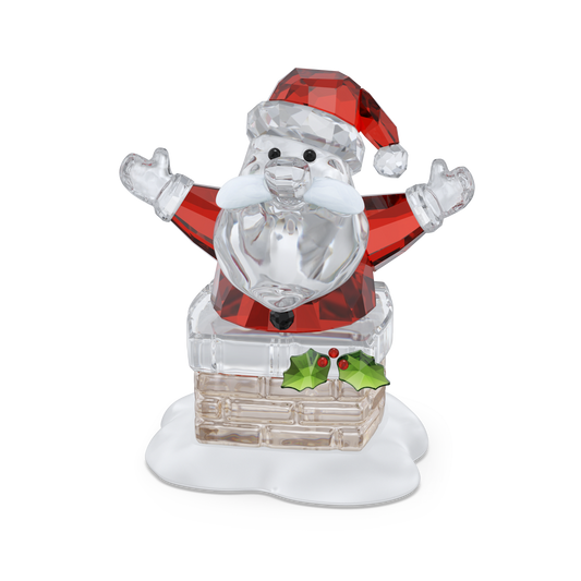 Holiday Cheers Santa Claus and Chimney