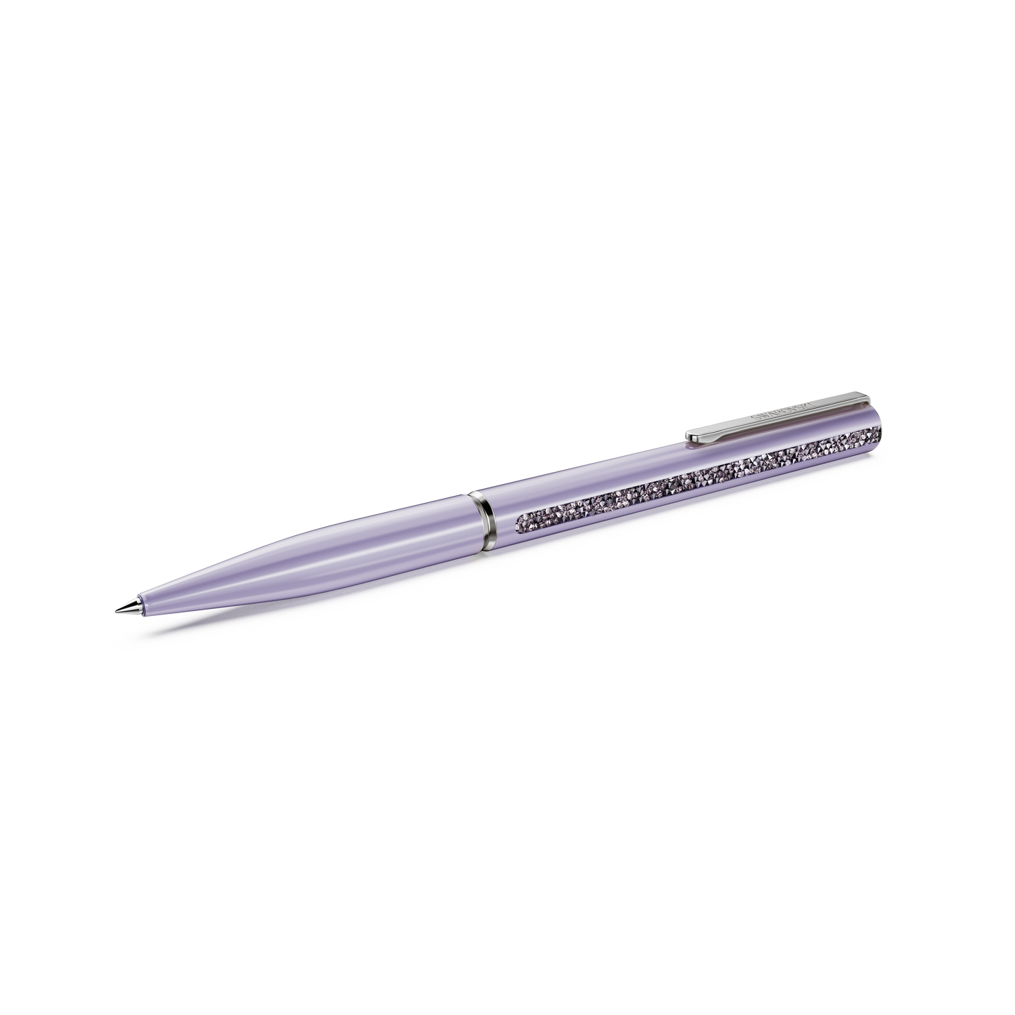 Swarovski Crystal Shimmer Glide ballpoint pen, Purple, Purple lacquered, Chrome plated