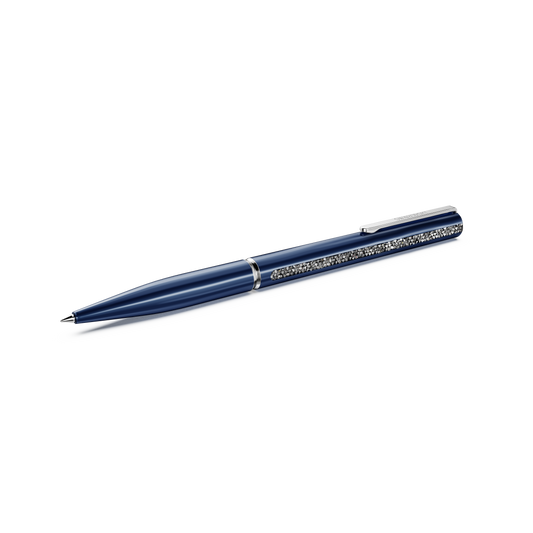 Swarovski Crystal Shimmer Glide ballpoint pen, Blue, Blue lacquered, Chrome plated