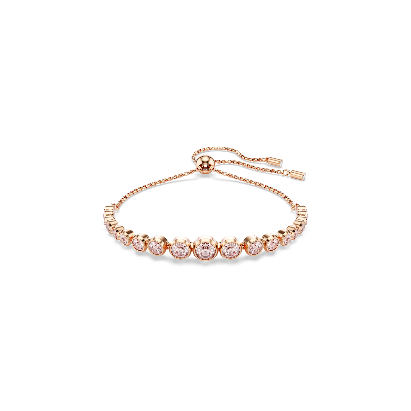 Swarovski Imber Tennis bracelet, Mixed round cuts, Pink, Rose gold-tone plated