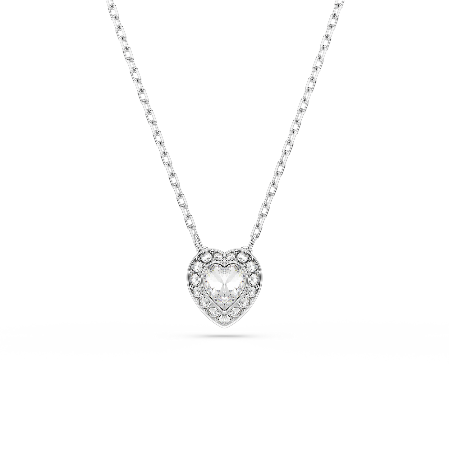 Swarovski Ariana Grande x Swarovski pendant, Mixed cuts, Heart, White, Rhodium plated